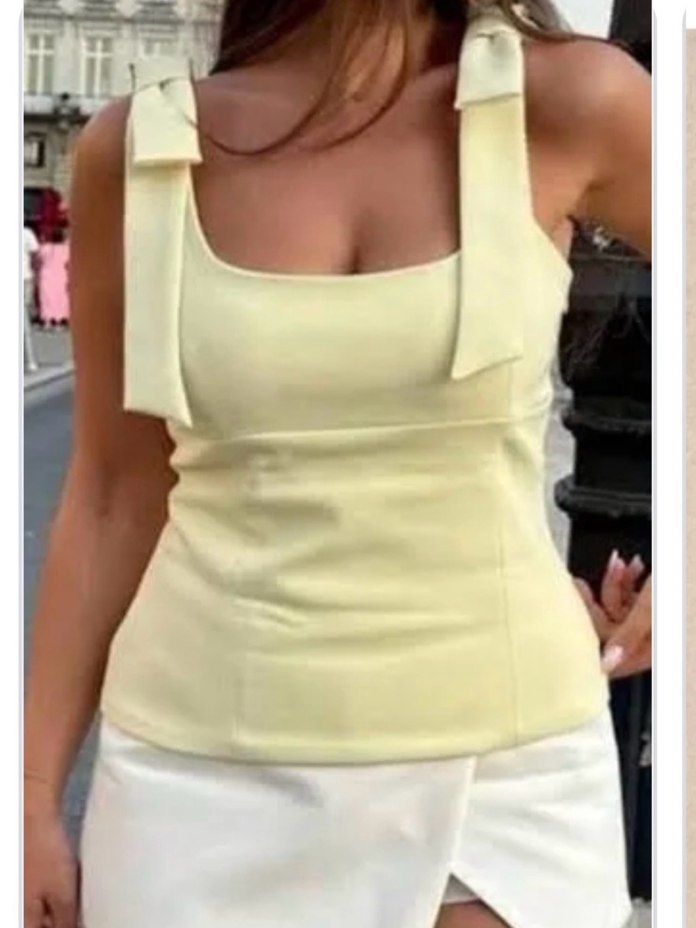 Zara Yellow Bow top